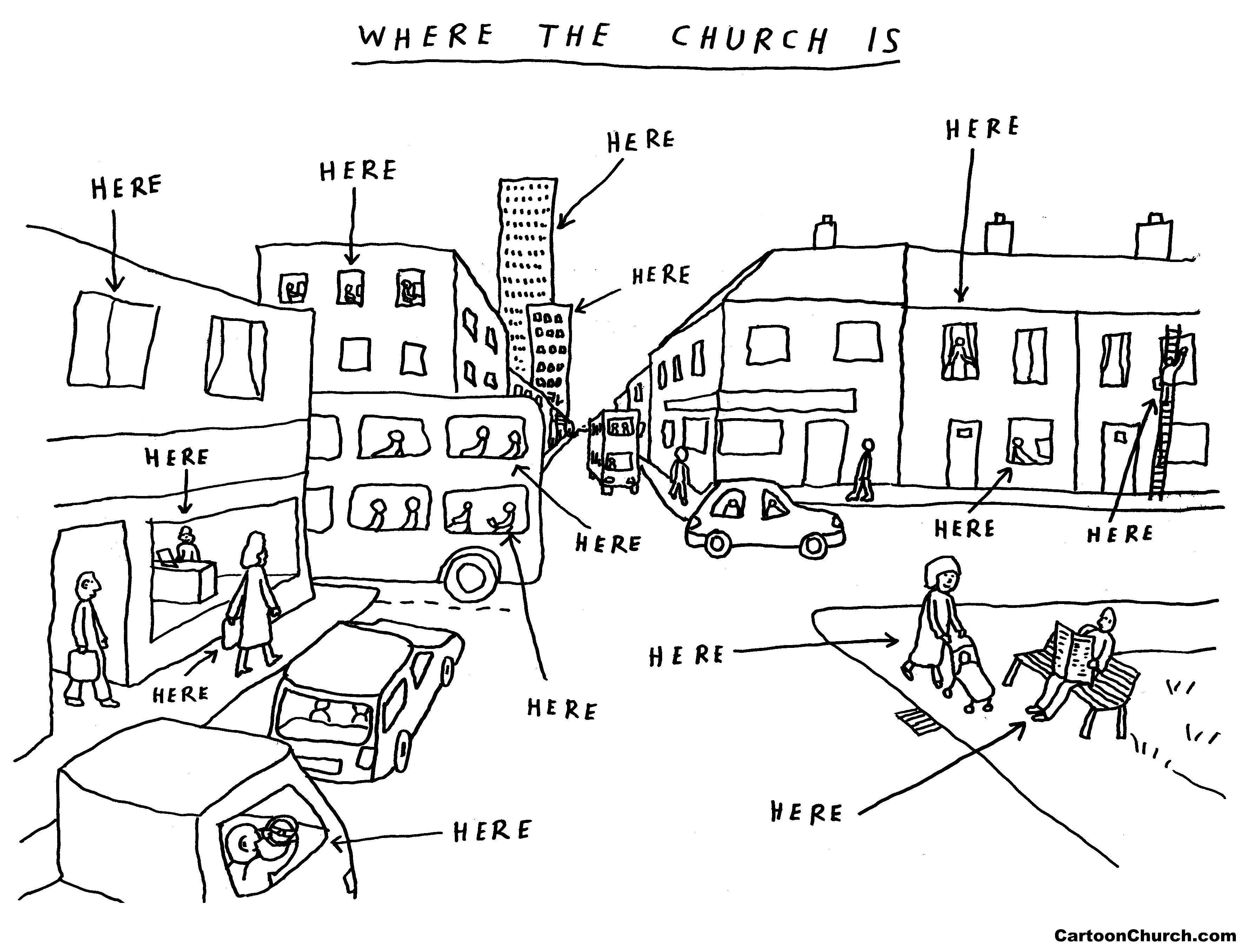 Where the Church is - credit: CartoonChurch