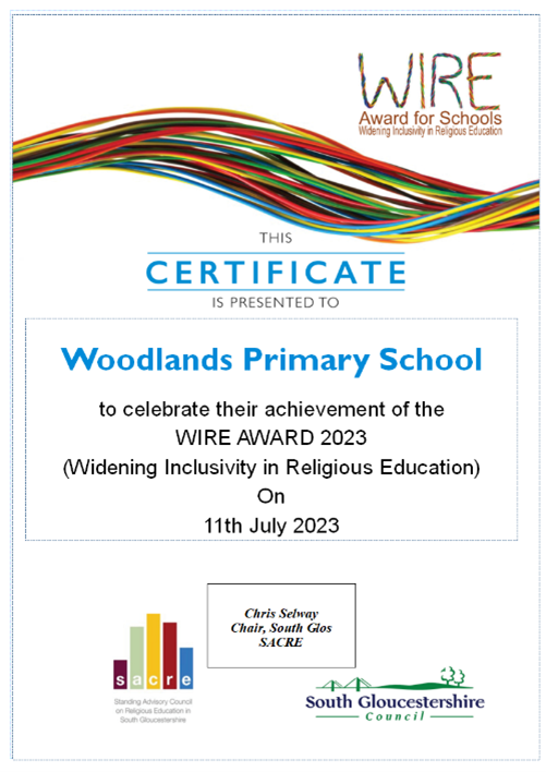WIRE Award certificate