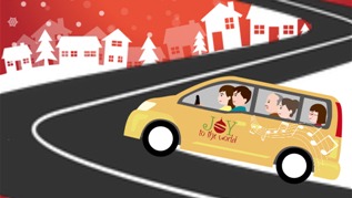 Illustration of drive in carols