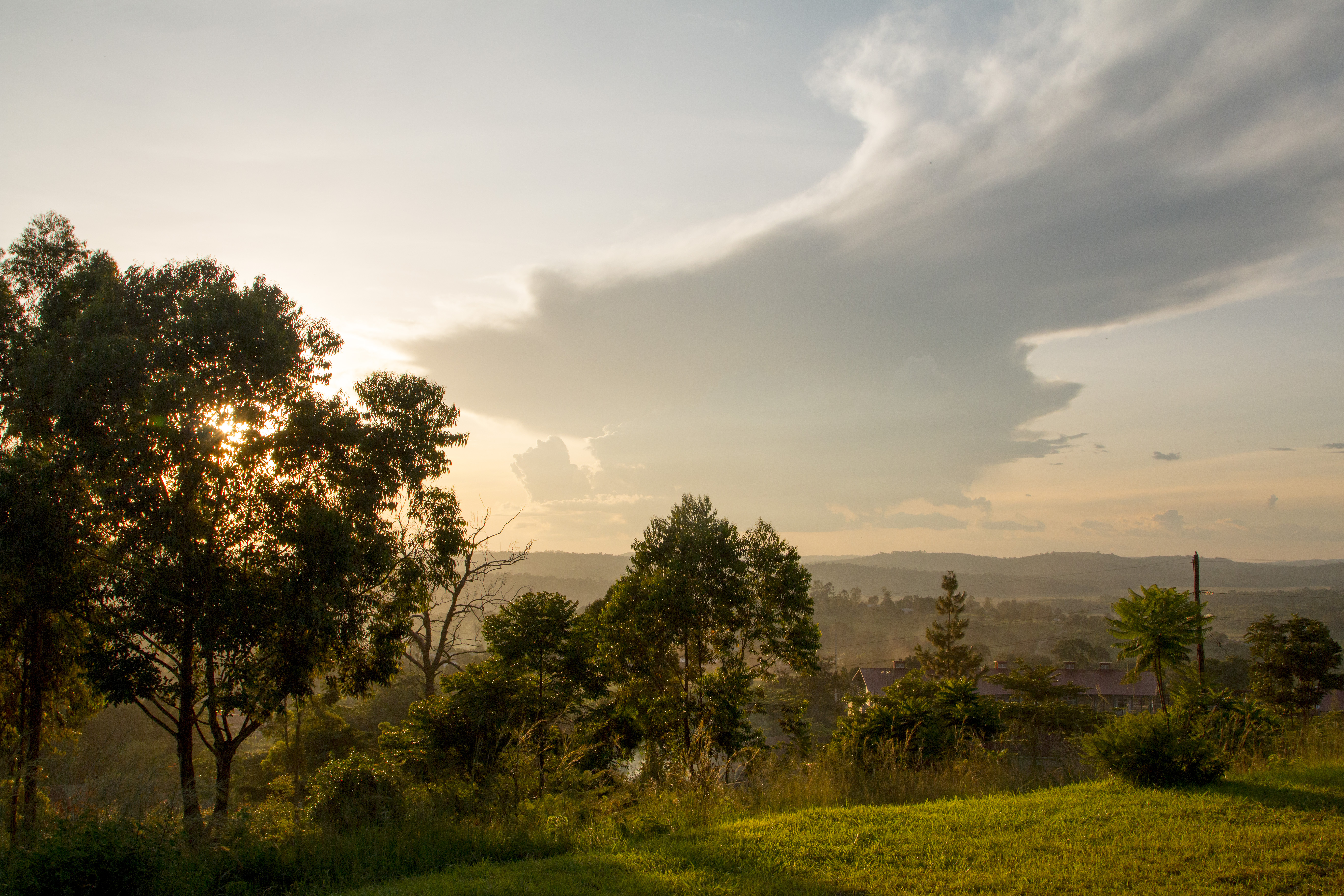 View from the top of Masaka hill at sunset
